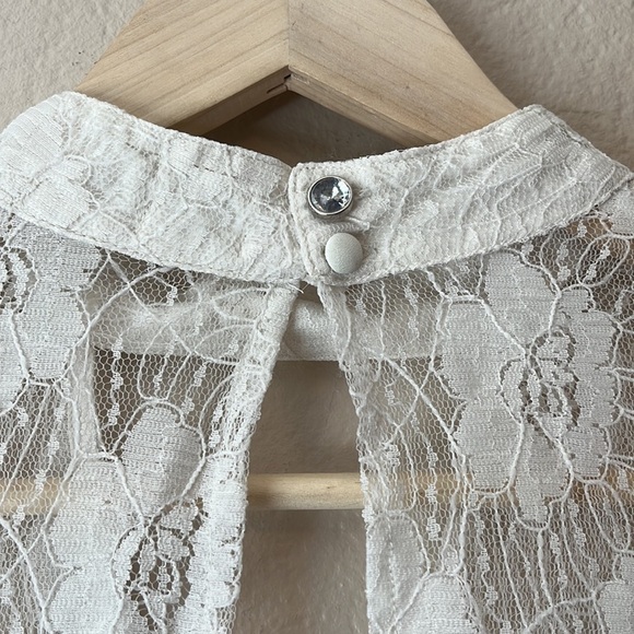 Volcom Bohemian Bride Top White and Lace Size Medium - Picture 8 of 11